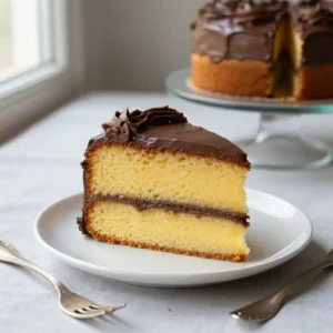 Old-Fashioned Yellow Cake with Rich Fudge Buttercream