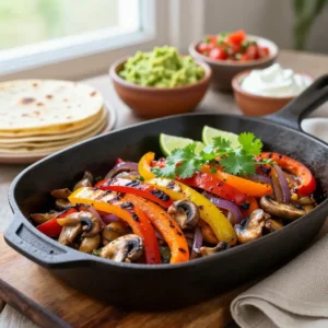 Healthy Sheet Pan Veggie Fajitas with Bell Peppers