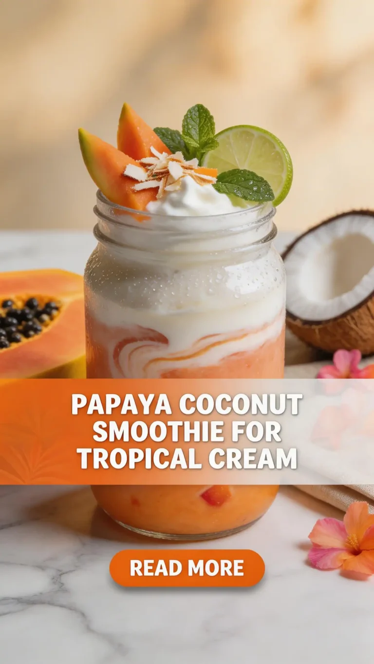 Papaya Coconut Smoothie for Tropical Cream