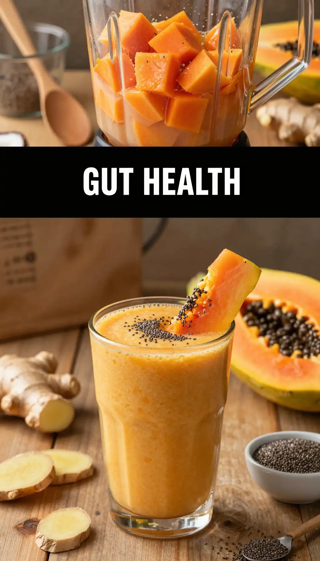 Papaya Ginger Smoothie for Digestive Relief