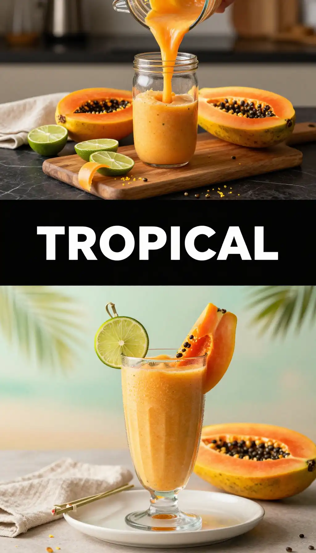 Papaya Lime Smoothie for Tropical Enzymes