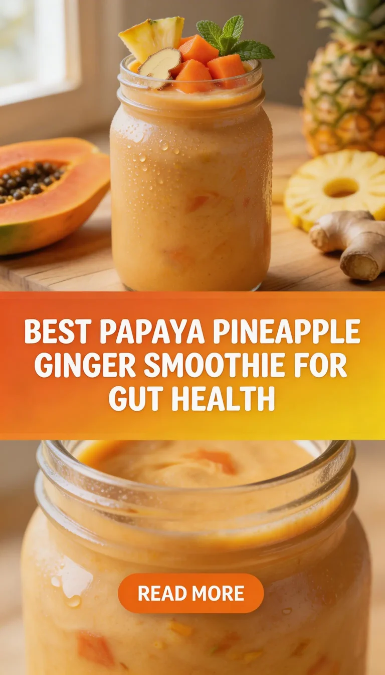 Papaya Pineapple Ginger Smoothie for Digestion