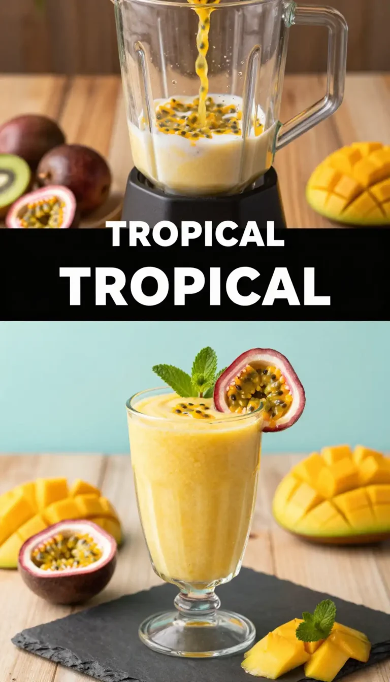 Passion Fruit Coconut Smoothie for Summer Vacation Vibes