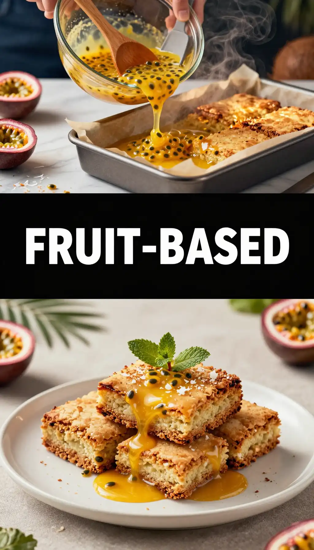 Passionfruit And Coconut Blondies