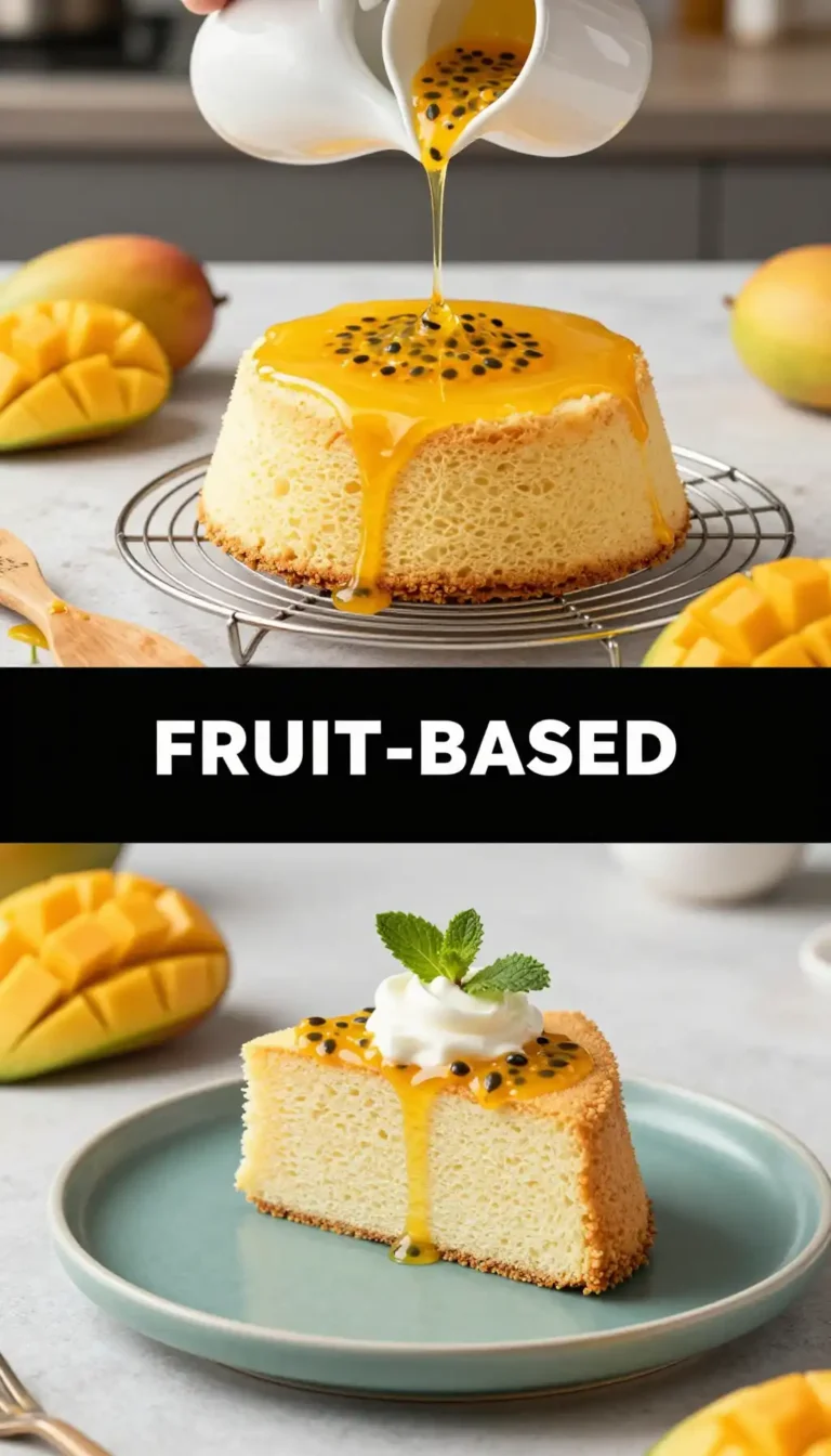 Passionfruit And Mango Tropical Chiffon Cake