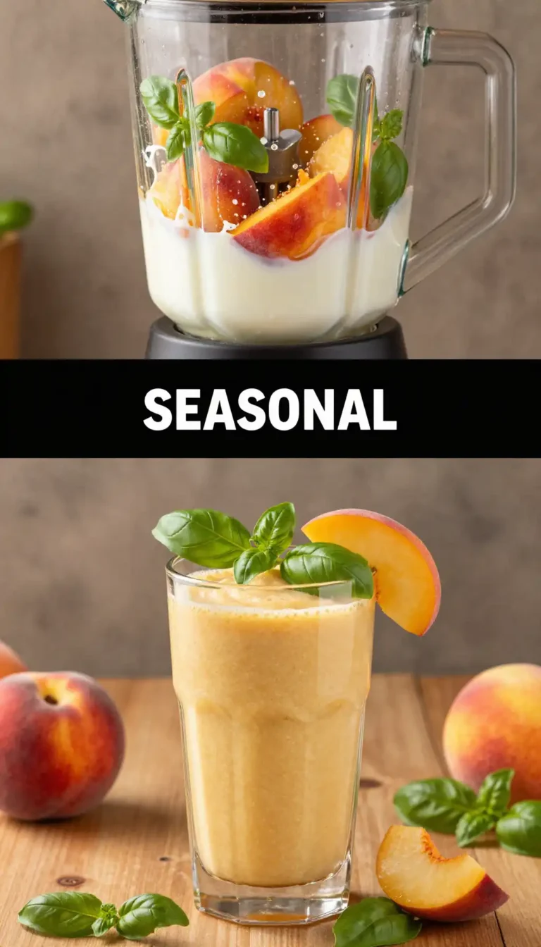 Peach Basil Smoothie for Summer Refreshment