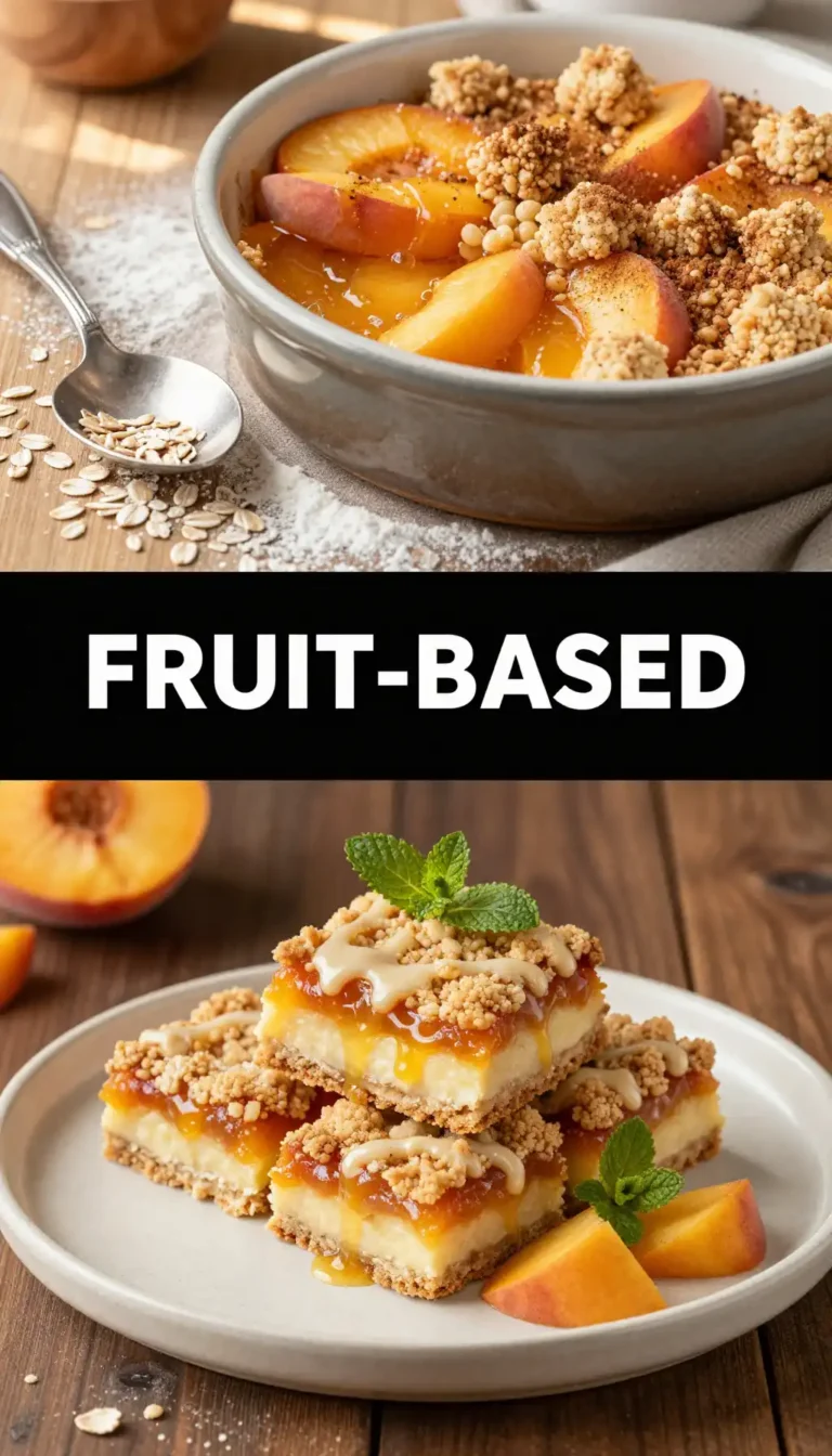 Peach Cobbler Crumble Bars