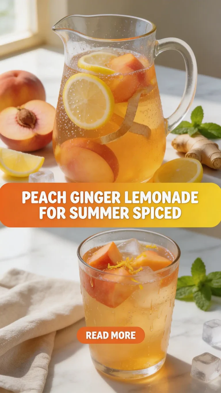 Peach Ginger Lemonade for Summer Spiced
