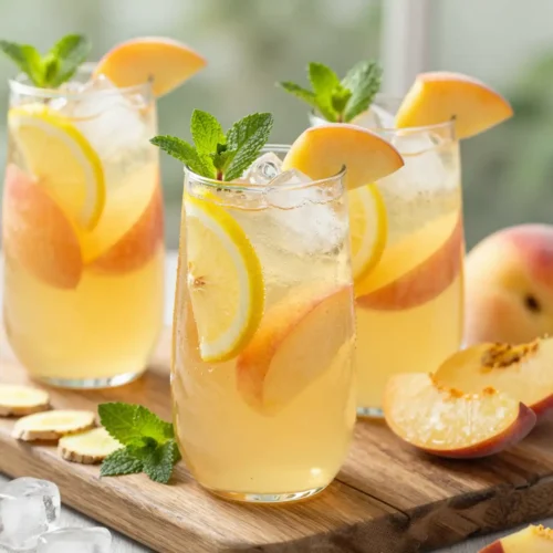 Easy Homemade Peach Ginger Lemonade Recipe for Summer