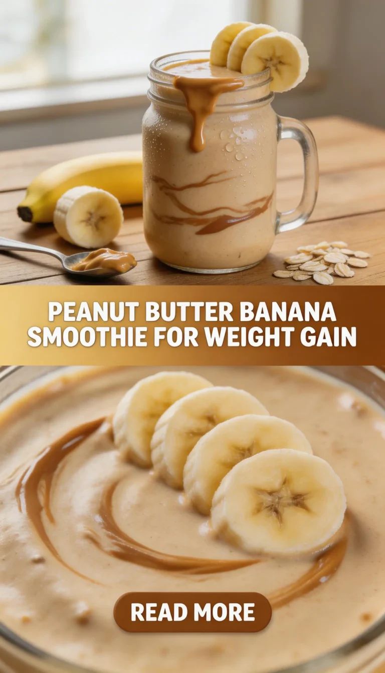 Peanut Butter Banana Smoothie for Weight Gain