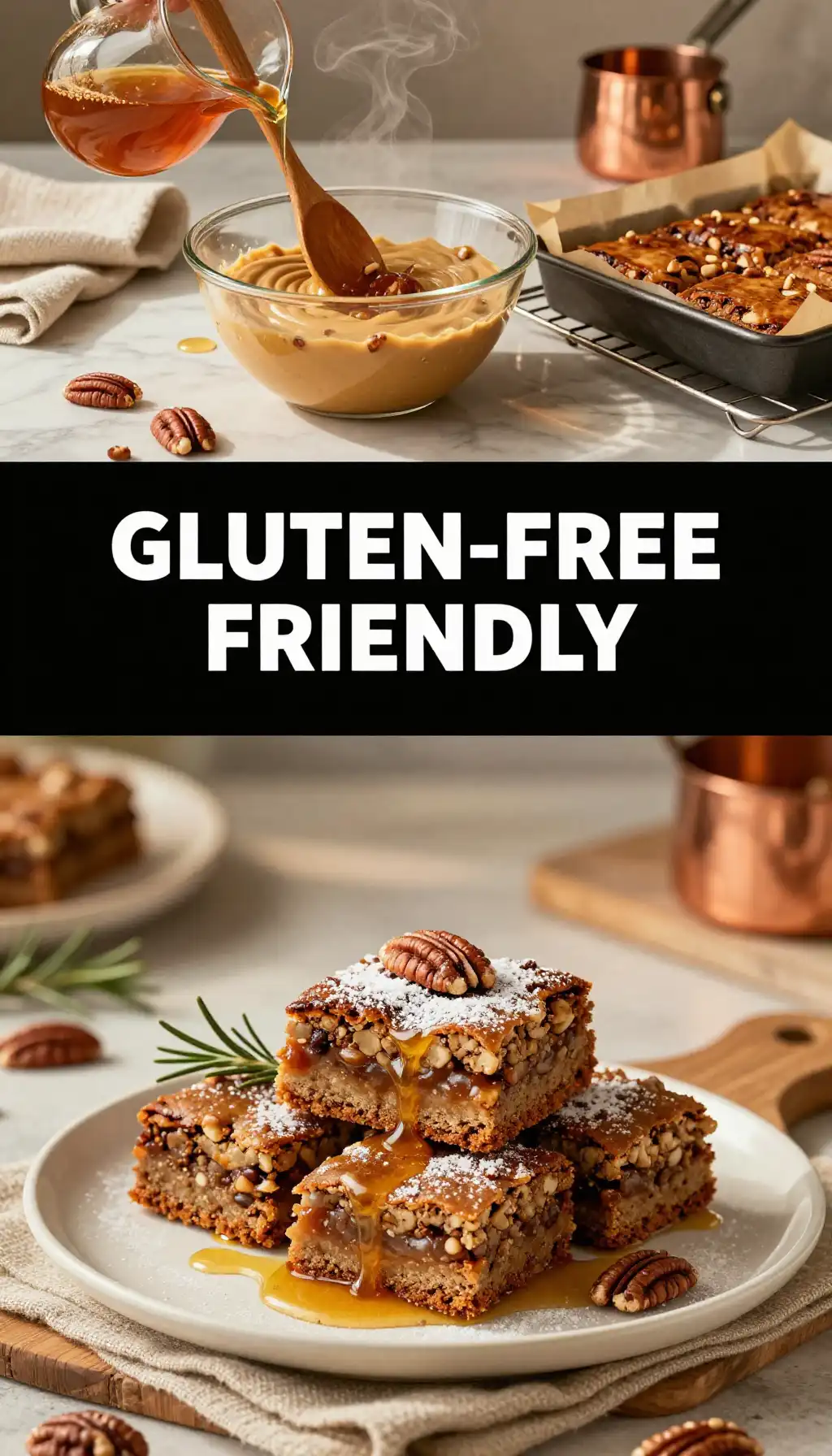 Pecan And Maple Flourless Bars