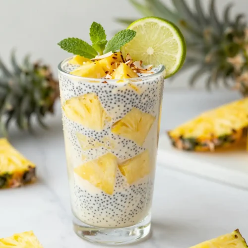 Hydrating Pineapple Coconut Chia Smoothie Recipe