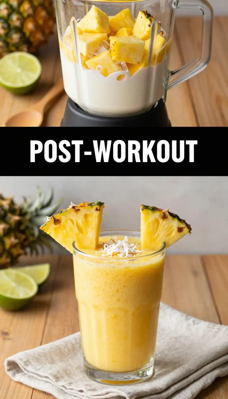 Pineapple Coconut Water Smoothie for Hydration
