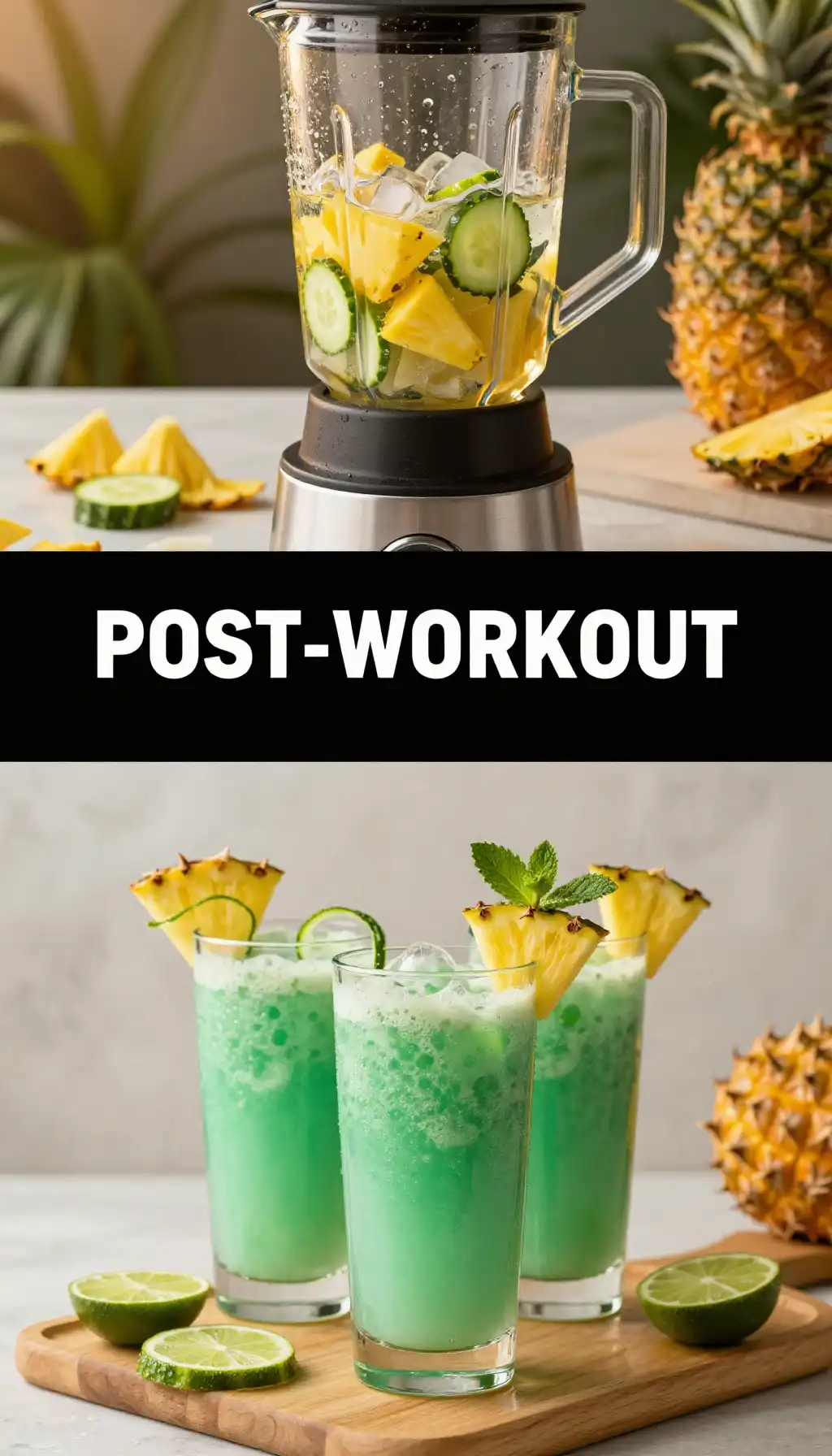Pineapple Cucumber Smoothie for Hydration