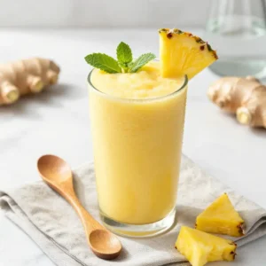 Pineapple Ginger Digestive Smoothie for Gut Health