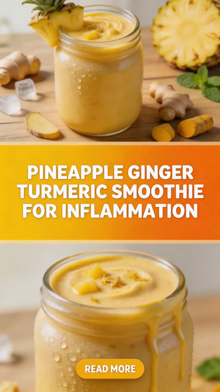 Pineapple Ginger Turmeric Smoothie for Inflammation