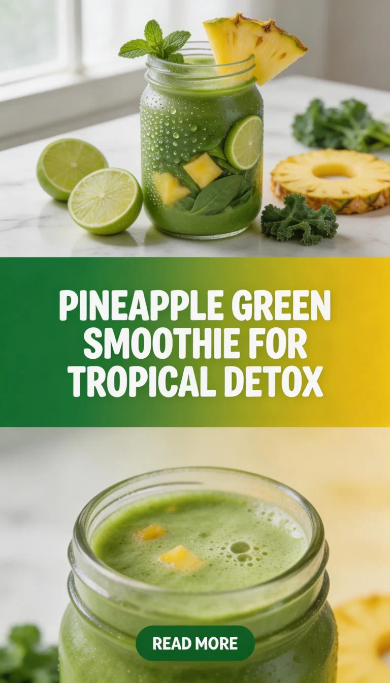 Pineapple Green Smoothie for Tropical Detox