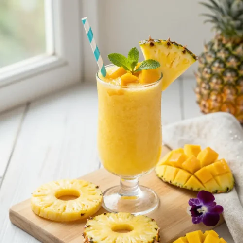 Easy Pineapple Mango Smoothie Recipe | Tropical Dream