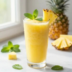 Gut-Healthy Pineapple Mint Smoothie for Digestion