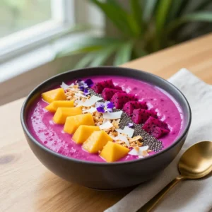 Vibrant Pitaya Mango Smoothie Bowl - Healthy Tropical Breakfast