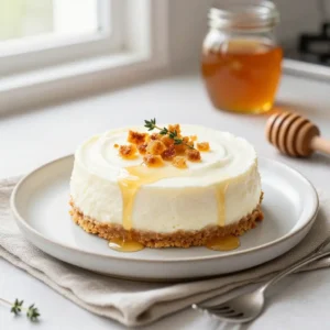 Creamy Greek Yogurt Honey No-Bake Cheesecake Recipe