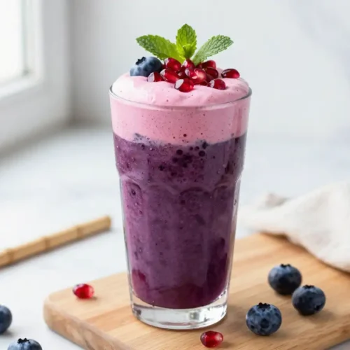 Heart Healthy Pomegranate Blueberry Smoothie Recipe