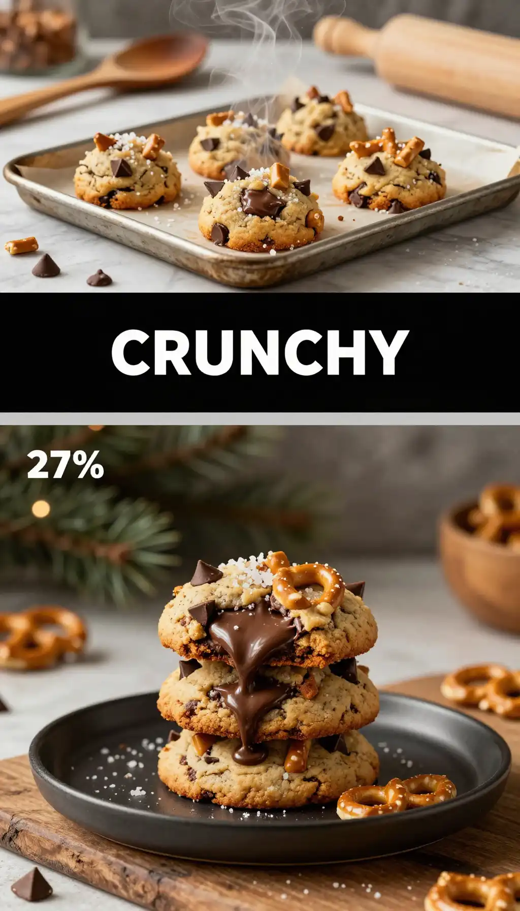 Pretzel and Chocolate Chip Cookies pinterest pin