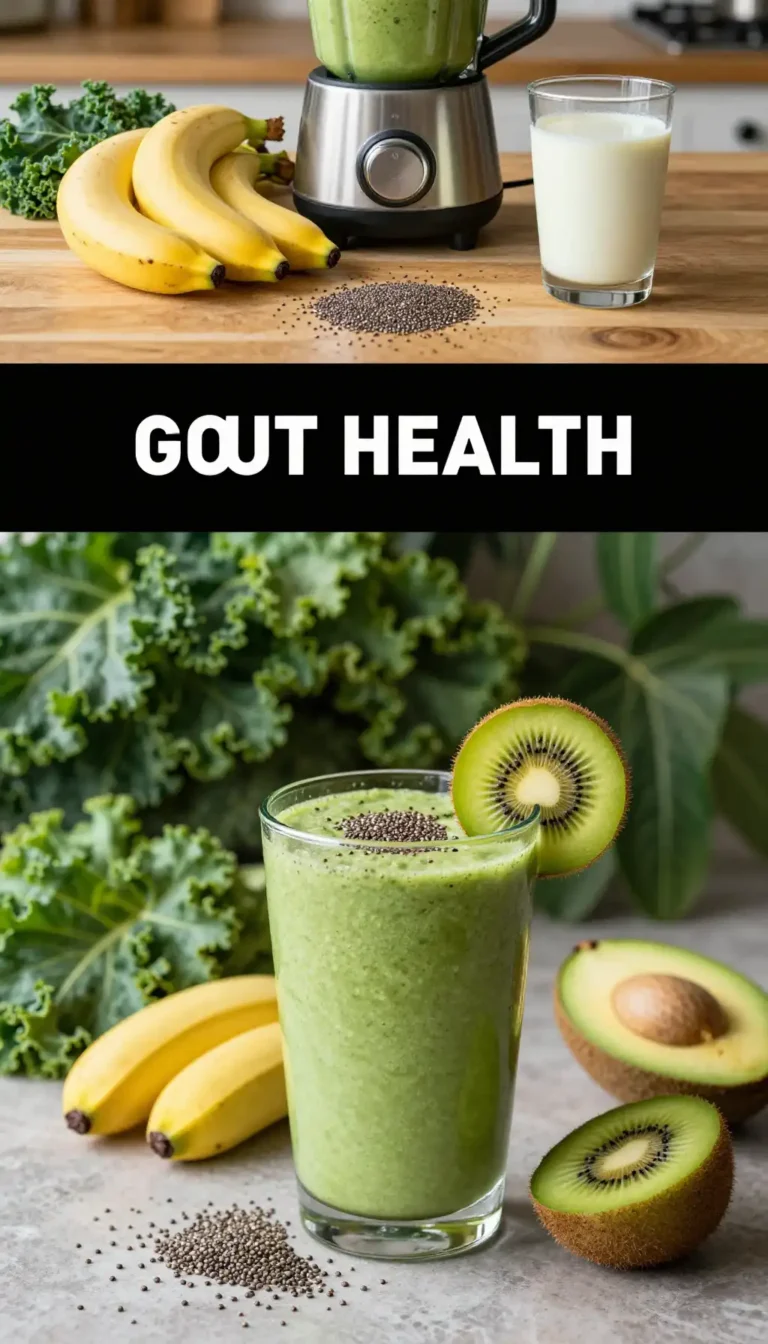 Probiotic Green Smoothie for Gut Health Reset