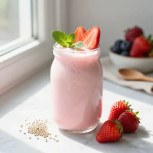 Gut-Healing Strawberry Kefir Smoothie Recipe
