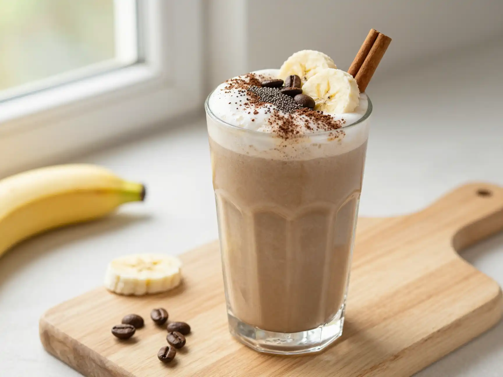 Protein Coffee Smoothie for Morning Energy plated dish