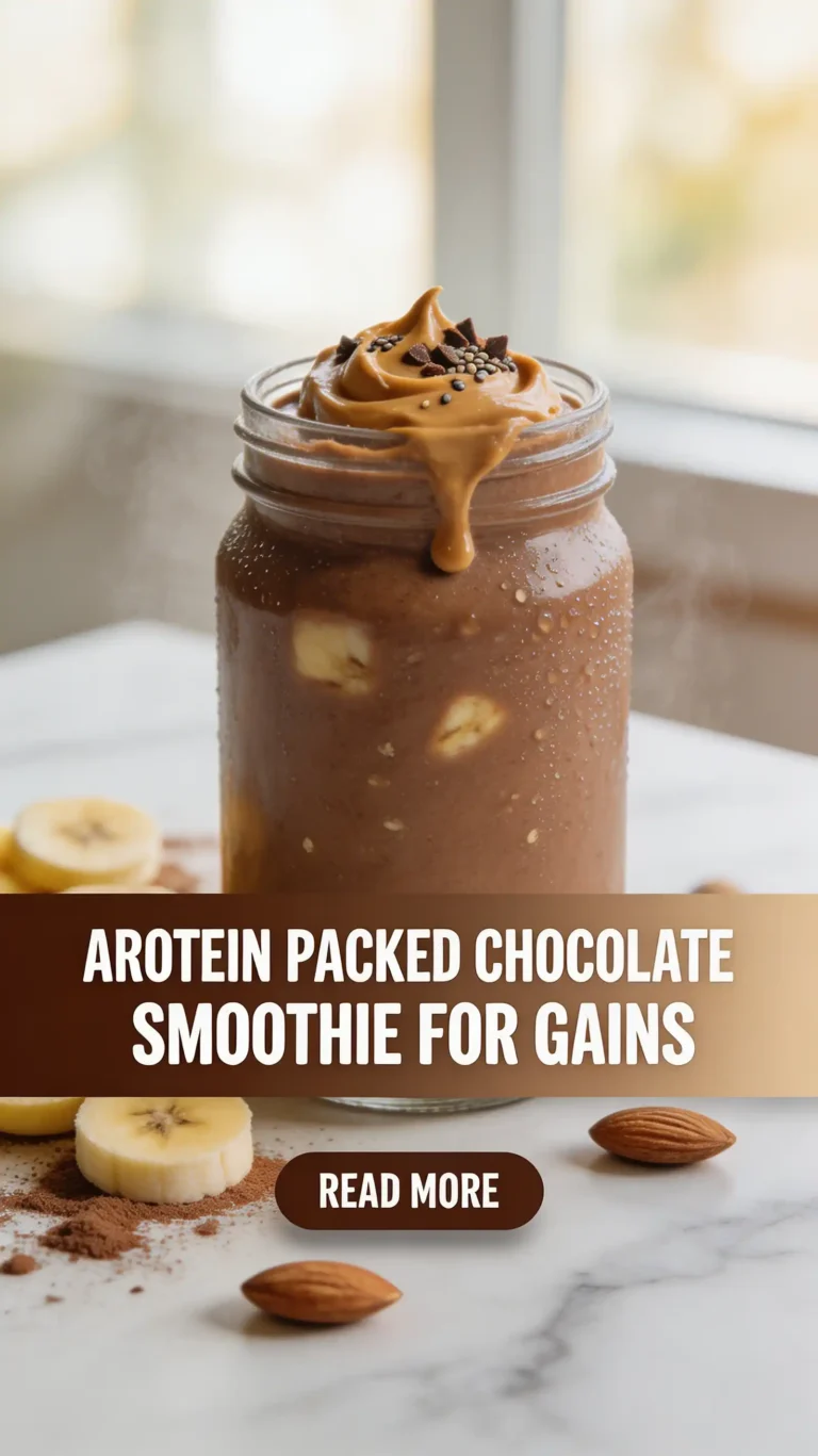Protein Packed Chocolate Smoothie for Gains