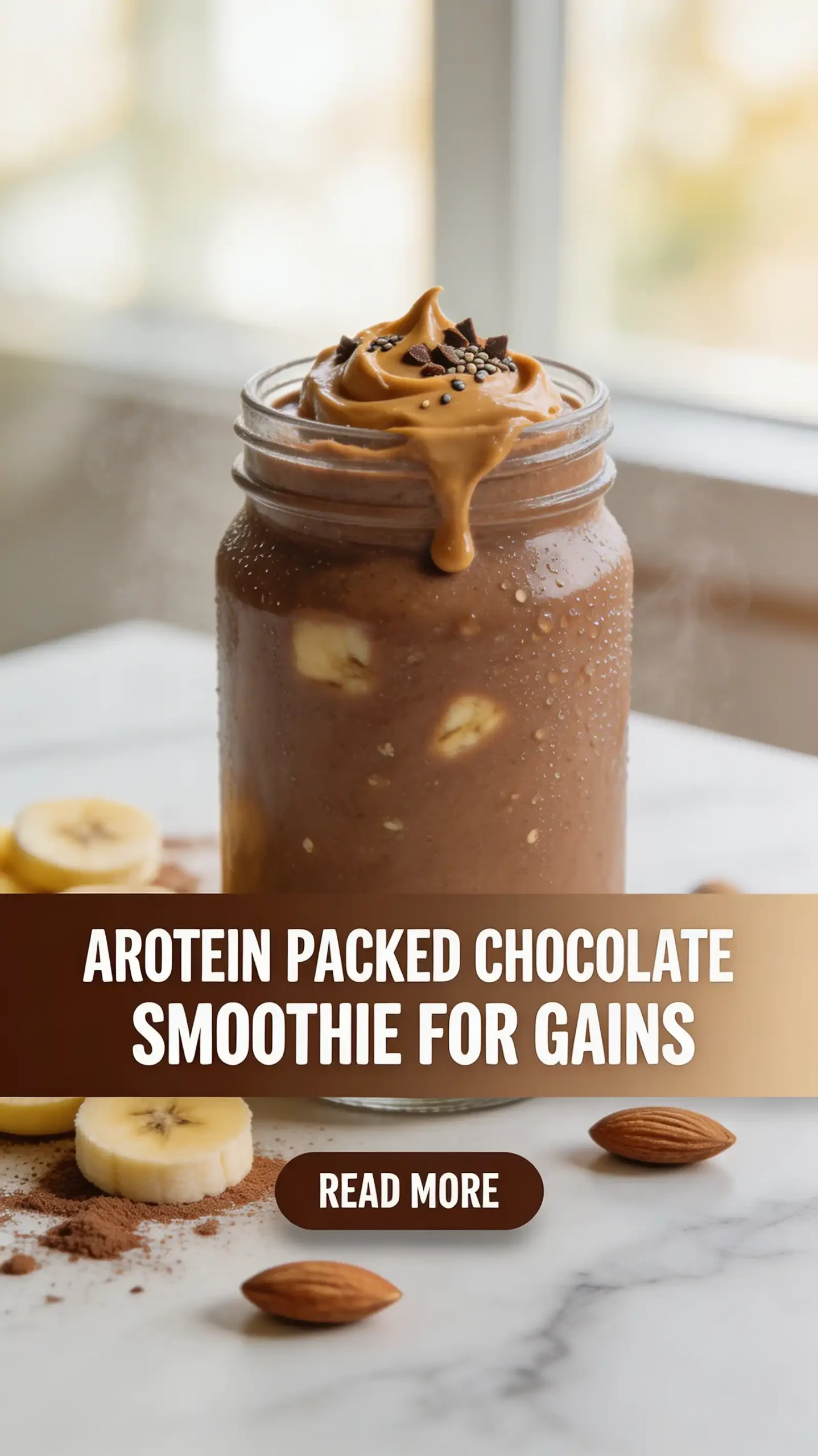 Protein Packed Chocolate Smoothie for Gains