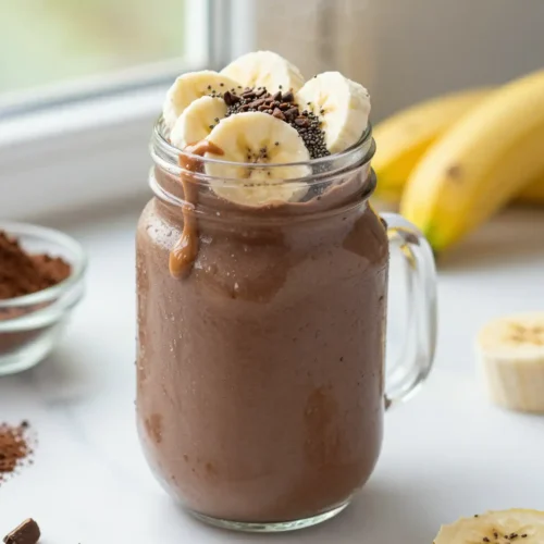 Gooey Chocolate Protein Smoothie for Muscle Gains