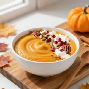 Easy Pumpkin Pie Smoothie Bowl for Thanksgiving Breakfast