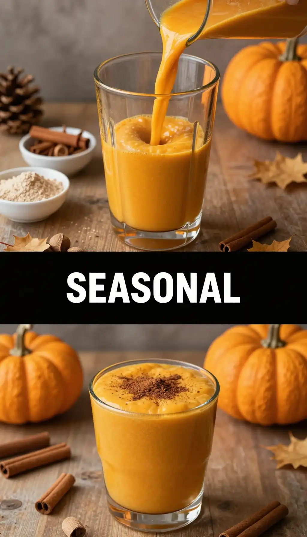Pumpkin Spice Protein Smoothie for Fall Morning Energy