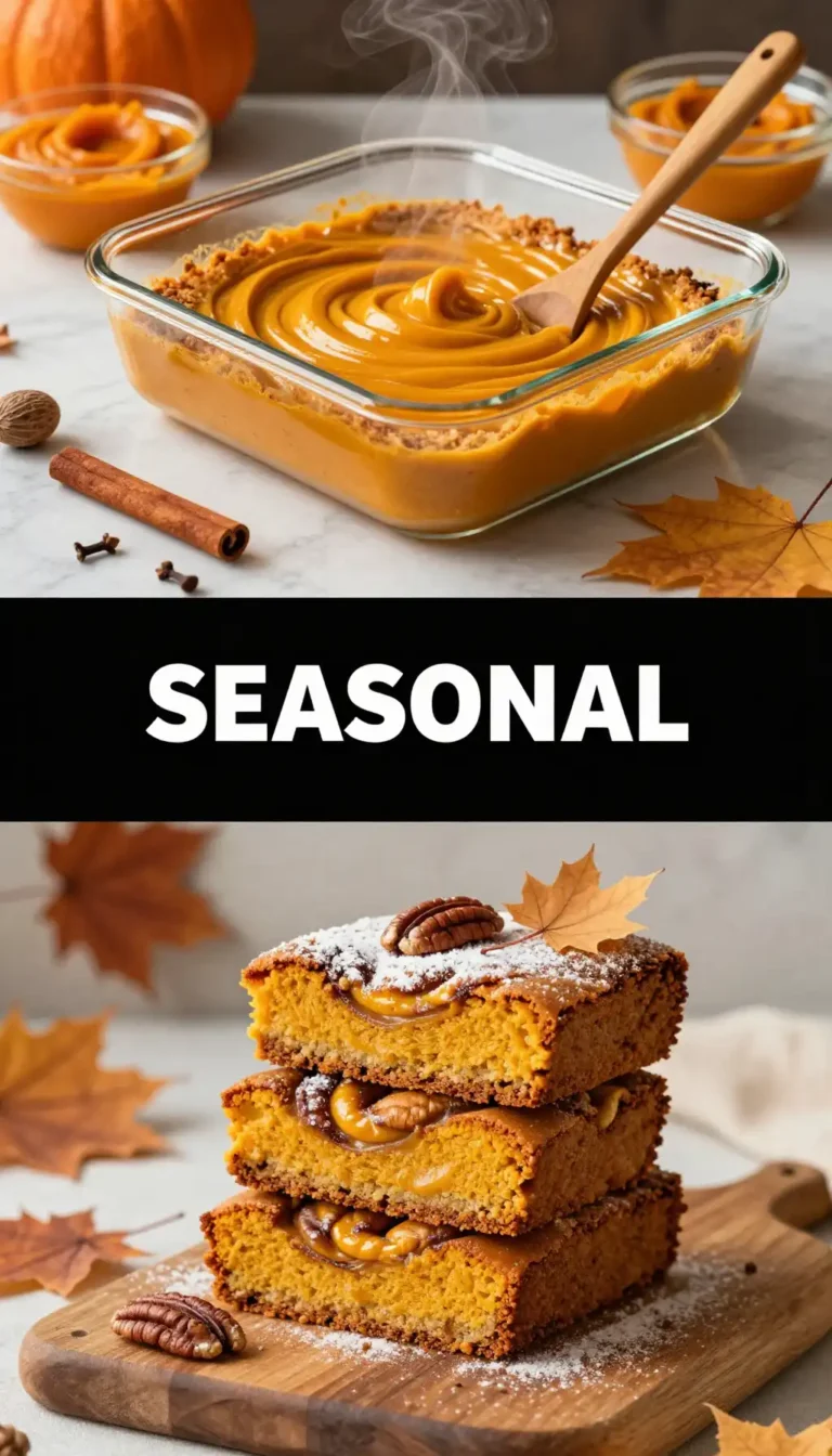 Pumpkin Spice Swirl Blondies