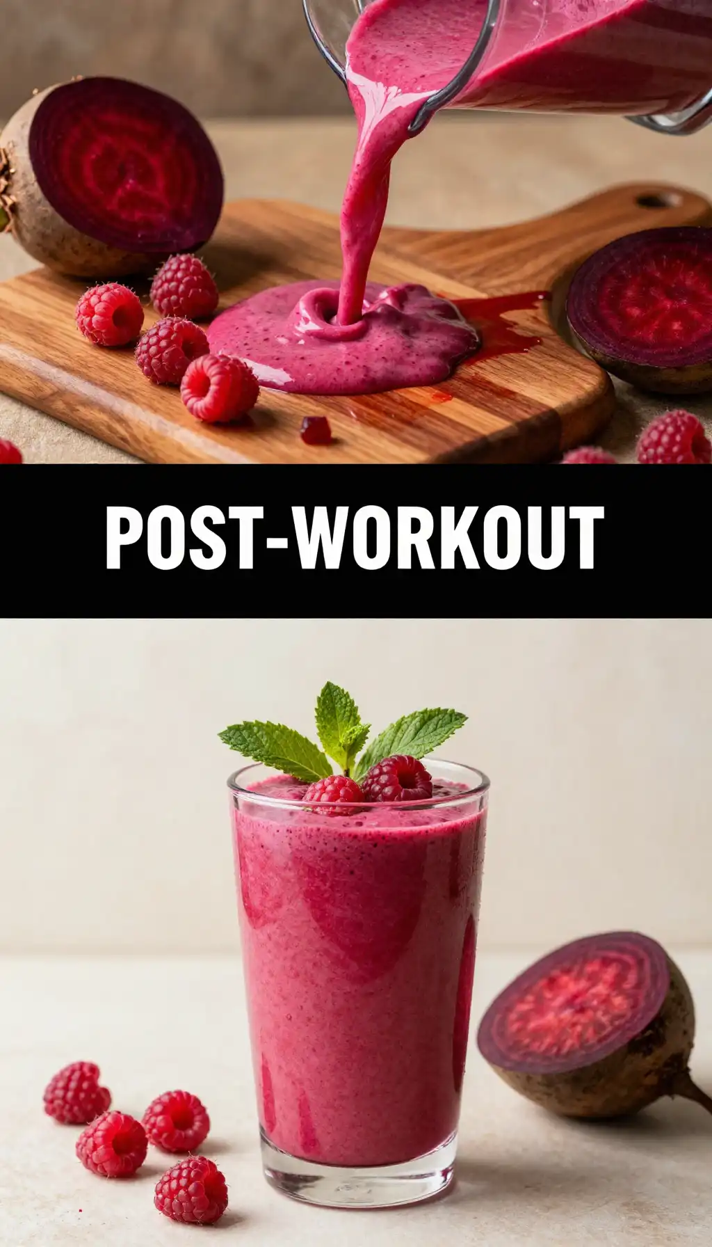 Raspberry Beet Smoothie for Workout Recovery