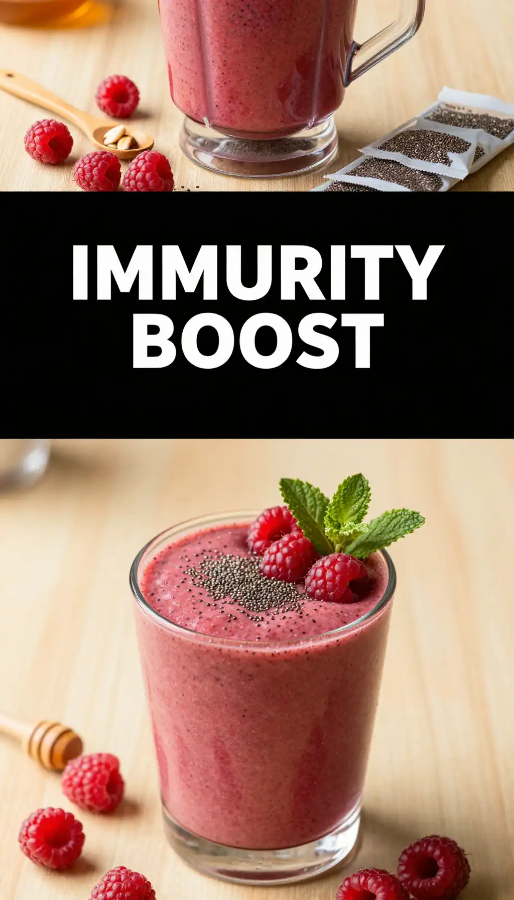Raspberry Chia Smoothie for Omega Boost
