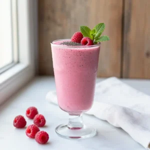 Raspberry Chia Smoothie: Omega-3 & Gut Health Boost