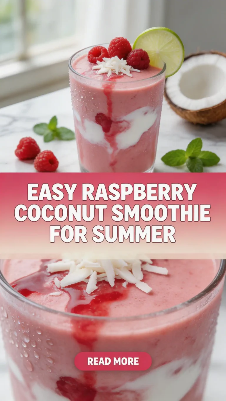 Raspberry Coconut Smoothie for Summer