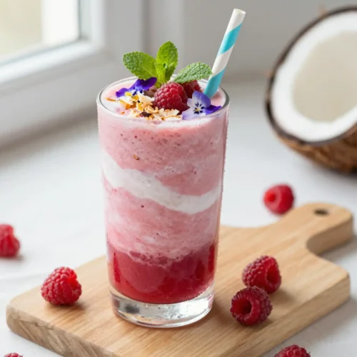 Easy Raspberry Coconut Smoothie for Summer | Refreshing Recipe