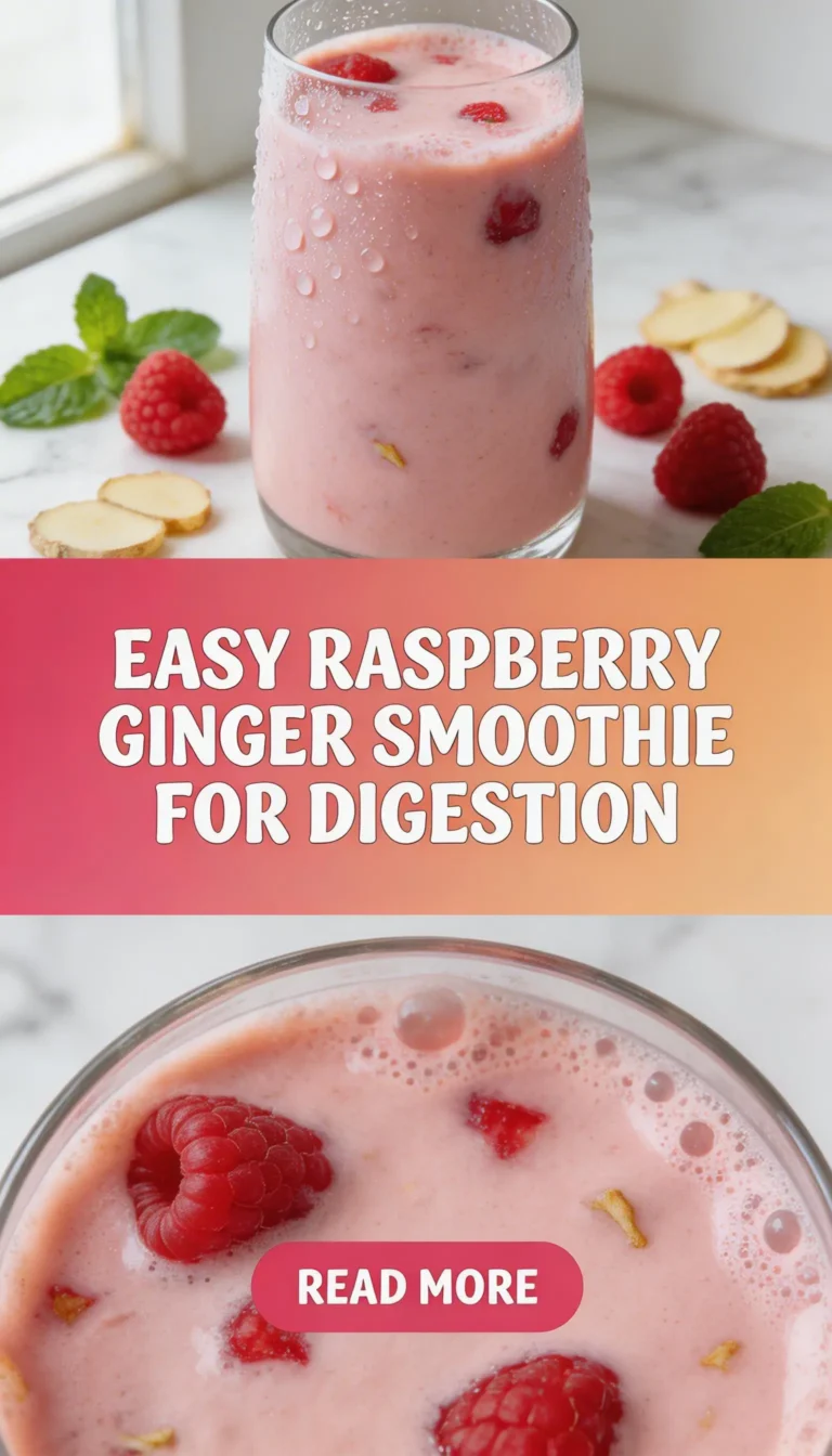 Raspberry Ginger Smoothie for Digestive Aid