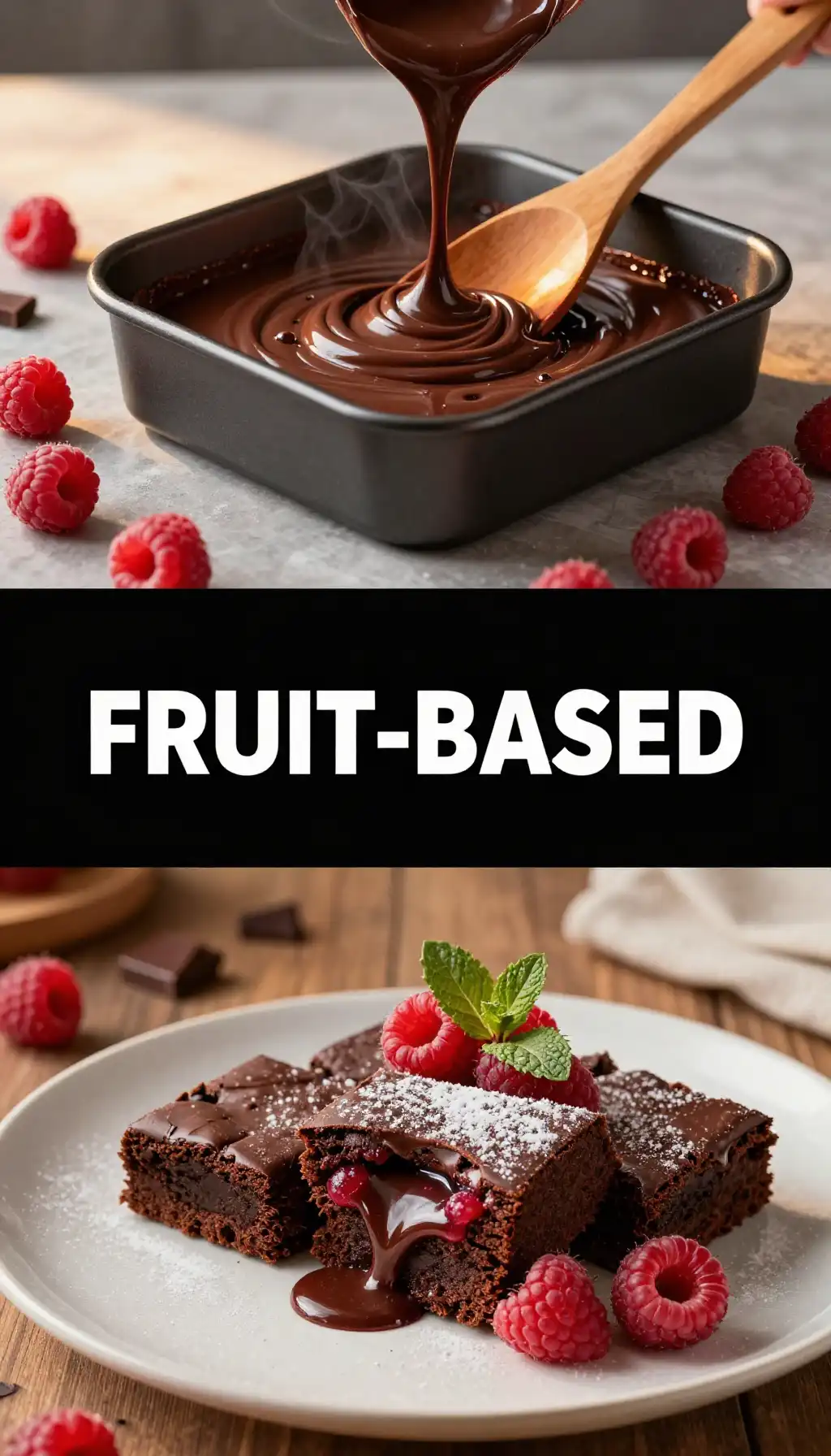 Raspberry Swirl Dark Chocolate Brownies