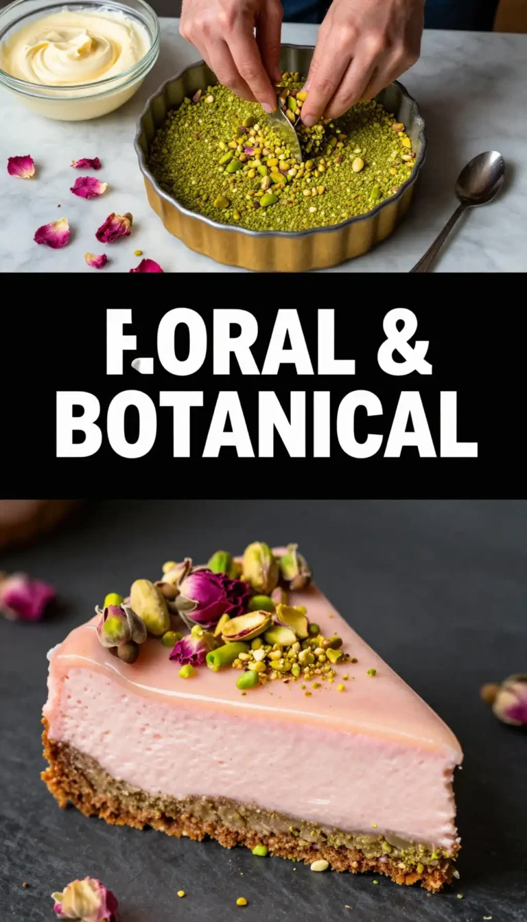 Rose Water And Pistachio Cheesecake