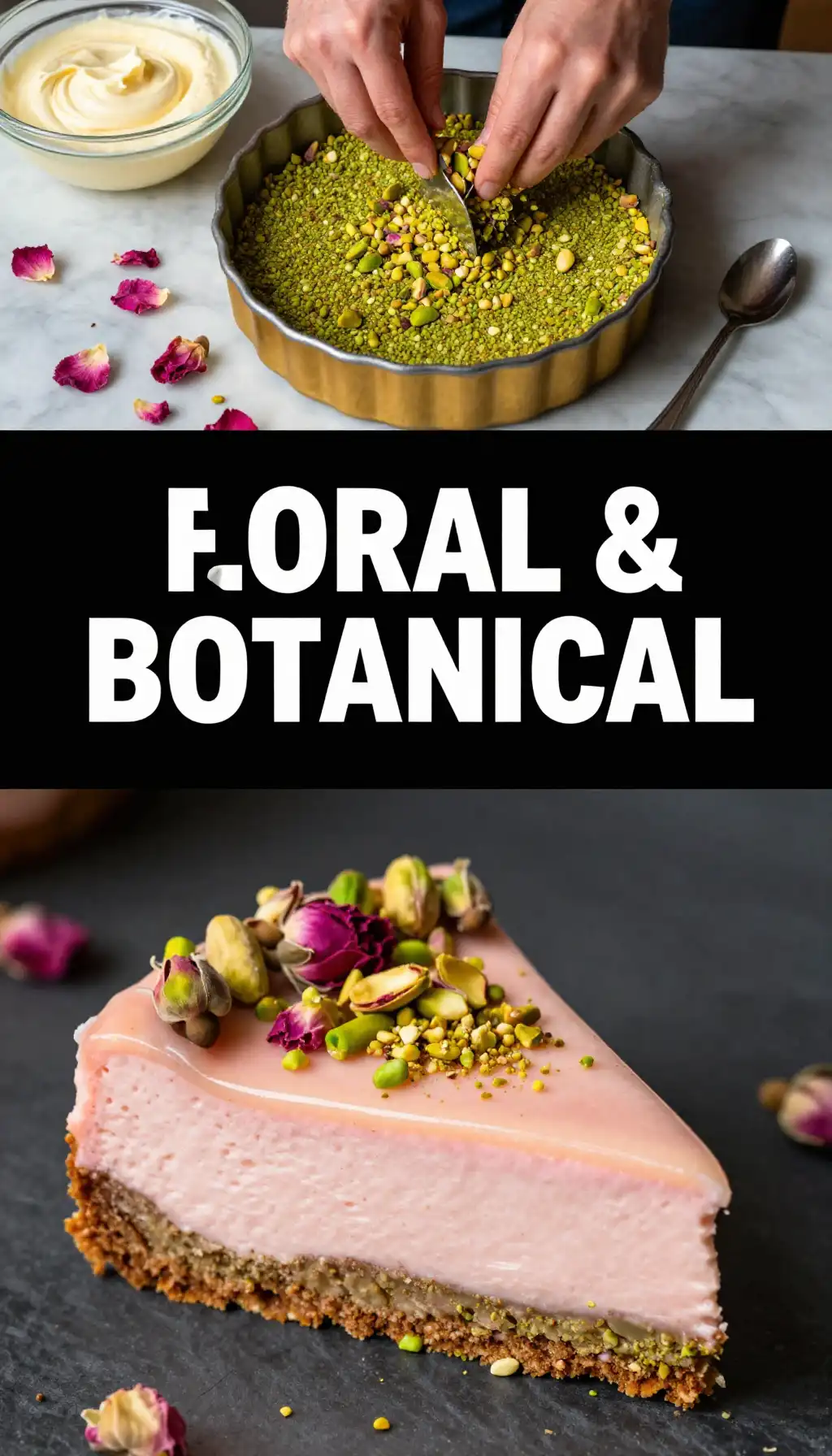 Rose Water And Pistachio Cheesecake