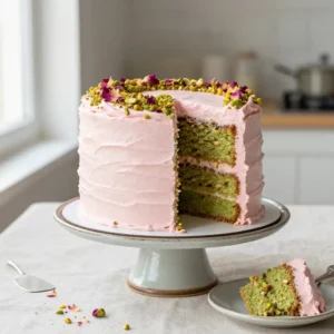 Rose Water Pistachio Cake Recipe - Easy & Delicious