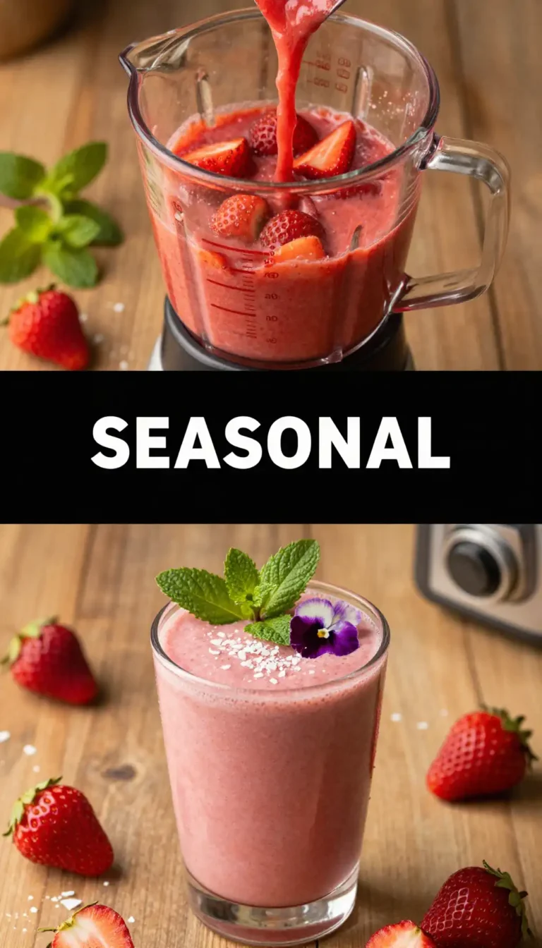 Rose Water Strawberry Smoothie for Elegant Brunch