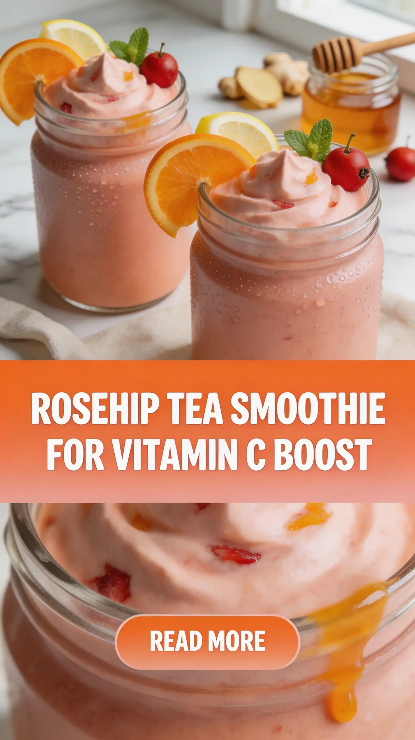 Rosehip Tea Smoothie for Vitamin C Boost