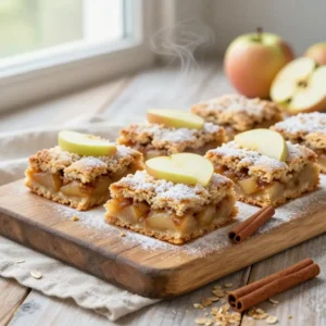 Easy Rustic Apple Cinnamon Crumble Bars Recipe