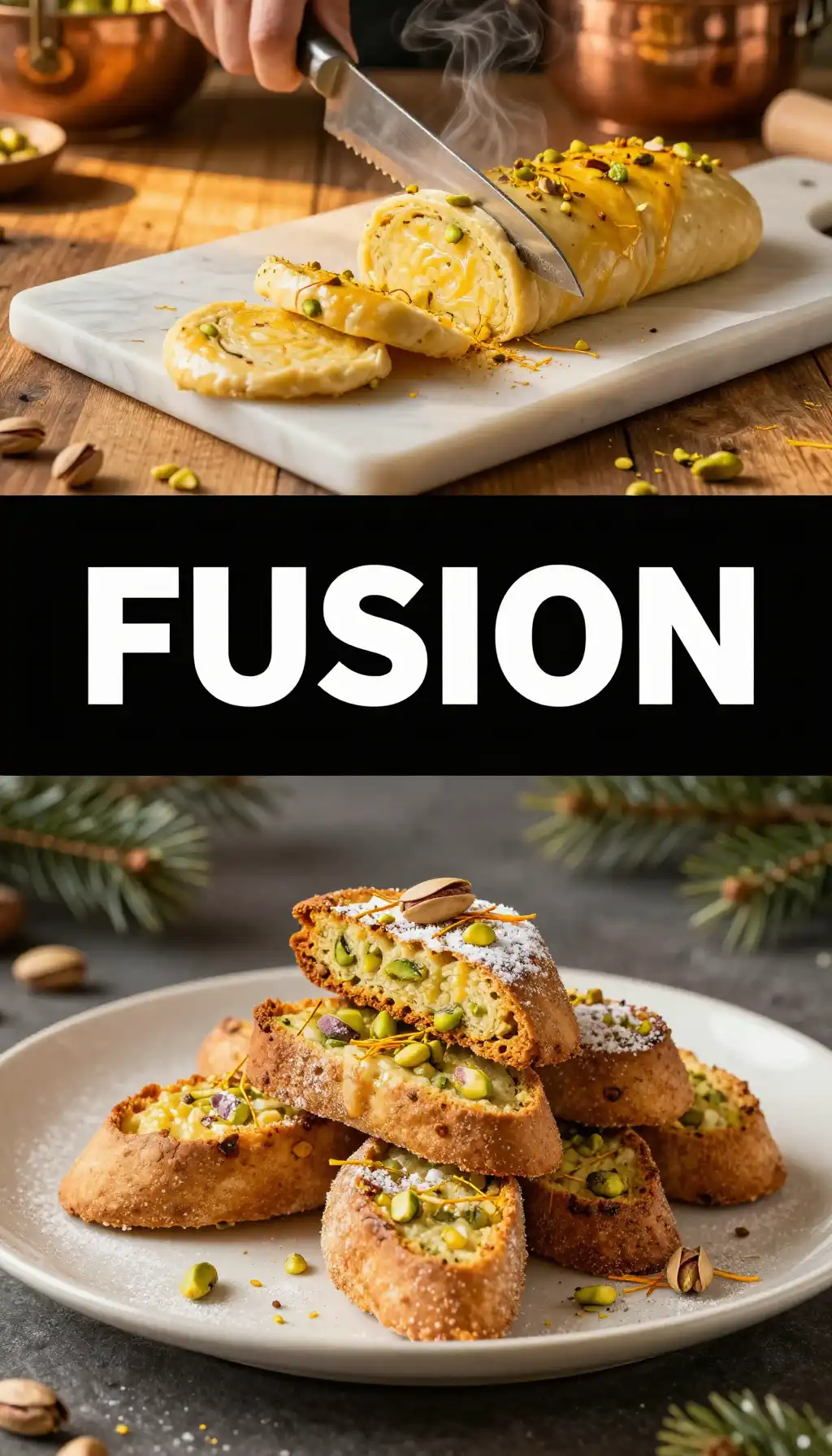 Saffron And Pistachio Biscotti pinterest pin